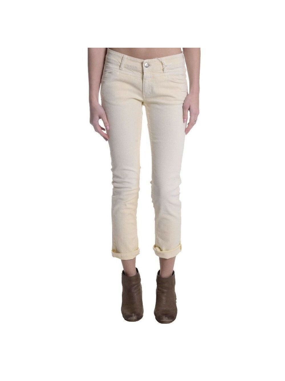 NWT Closed Lime Starlet Yellow 4 Pocket Crop Jeans